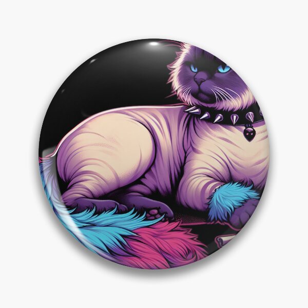 Item preview,  Punk Rock Cat with Neon Fur designed and sold by IllumeInk.