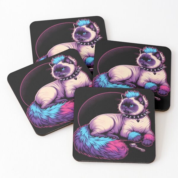 Item preview,  Punk Rock Cat with Neon Fur designed and sold by IllumeInk.