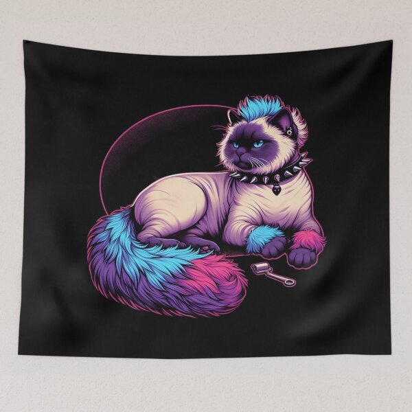 Item preview,  Punk Rock Cat with Neon Fur designed and sold by IllumeInk.