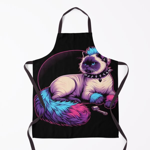 Item preview, Punk Rock Cat with Neon Fur designed and sold by IllumeInk.