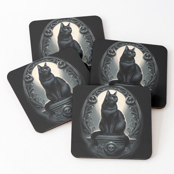 Item preview,  Gothic Black Cat Portrait designed and sold by IllumeInk.