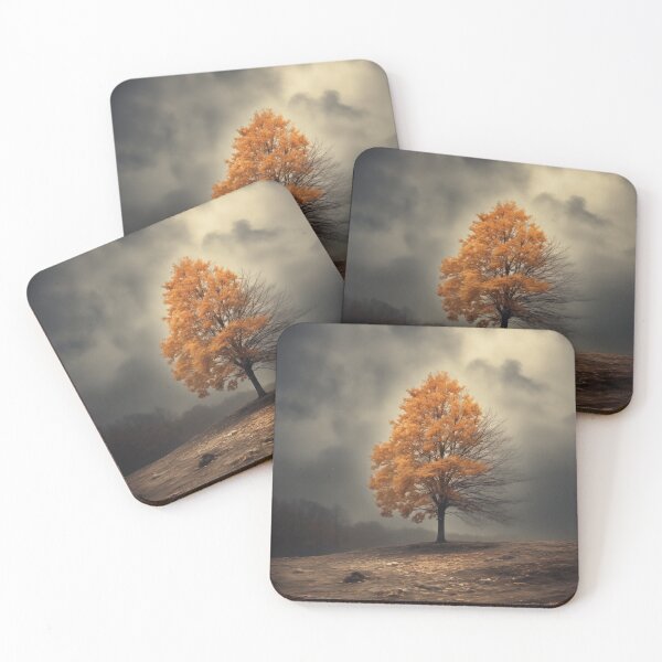 Item preview, Yellow lonely tree in the field. Autumn designed and sold by GiriaGallery.