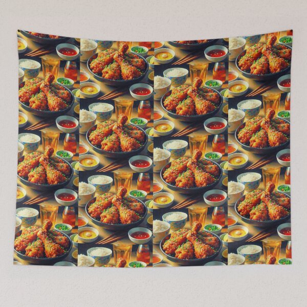 Item preview, Korean Fried Chicken Impressionism Art Style designed and sold by artofuniverse.