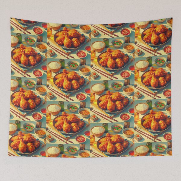 Item preview, Korean Fried Chicken Impressionism Art Style designed and sold by artofuniverse.