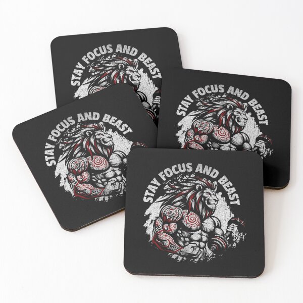 Item preview, stay focus and beast lion bodybuilding designed and sold by ShawishArt.