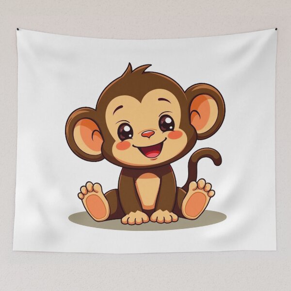 Item preview, Funny and Cute Anime Monkey  designed and sold by ThreeftlyPicks.