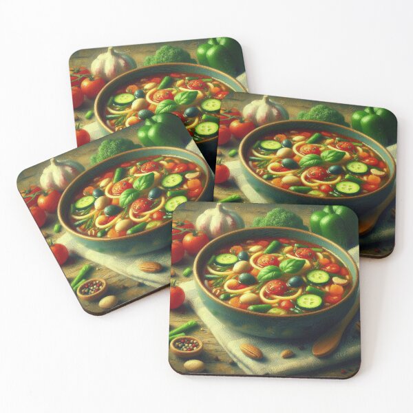 Item preview, Minestrone Soup Impressionism Art Style designed and sold by artofuniverse.