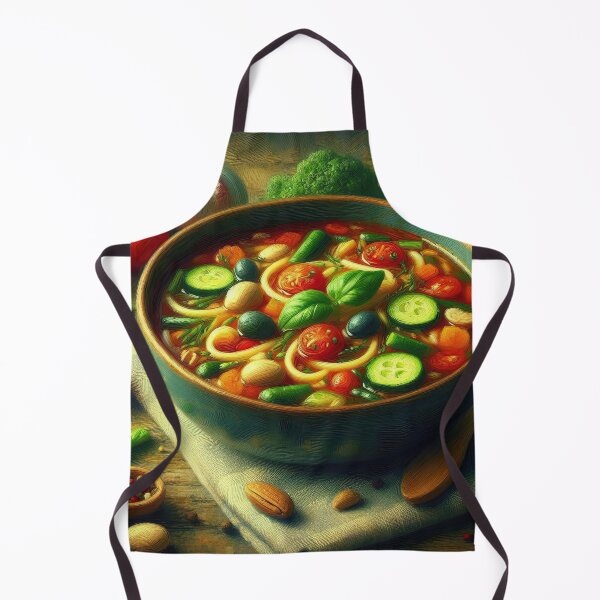 Item preview, Minestrone Soup Impressionism Art Style designed and sold by artofuniverse.