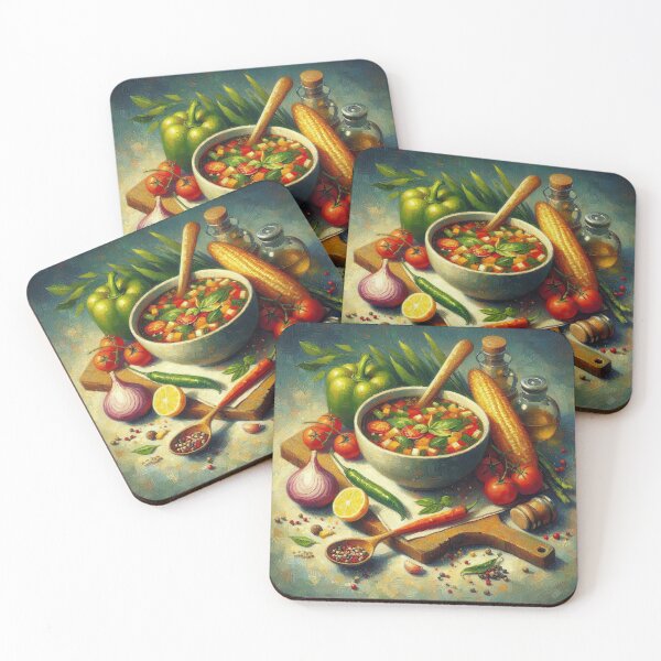 Item preview, Minestrone Soup Impressionism Art Style designed and sold by artofuniverse.