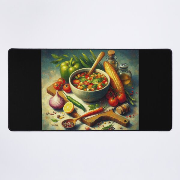 Item preview, Minestrone Soup Impressionism Art Style designed and sold by artofuniverse.