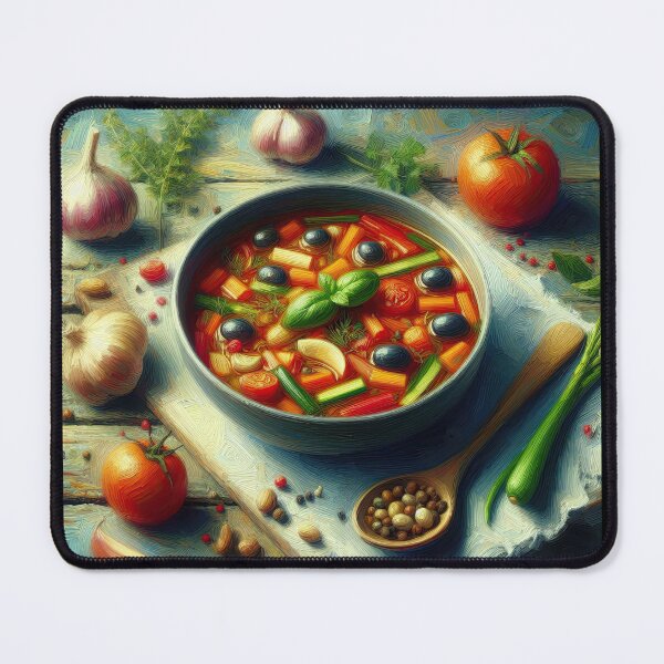 Item preview, Minestrone Soup Impressionism Art Style designed and sold by artofuniverse.