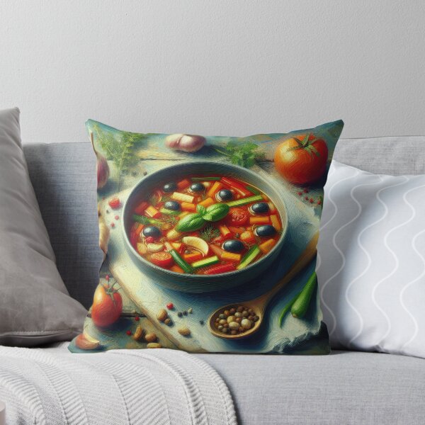 Item preview, Minestrone Soup Impressionism Art Style designed and sold by artofuniverse.