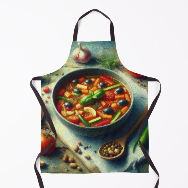 Item preview, Minestrone Soup Impressionism Art Style designed and sold by artofuniverse.