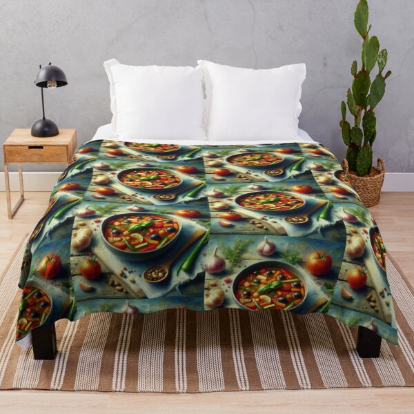 Item preview, Minestrone Soup Impressionism Art Style designed and sold by artofuniverse.