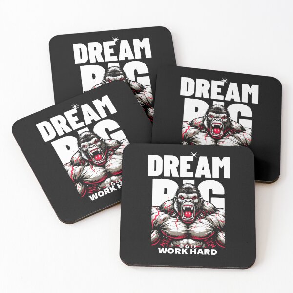 Item preview, dream big with gorilla bodybuilding designed and sold by ShawishArt.