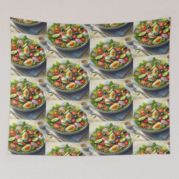 Item preview, Nicoise Salad Impressionism Art Style designed and sold by artofuniverse.