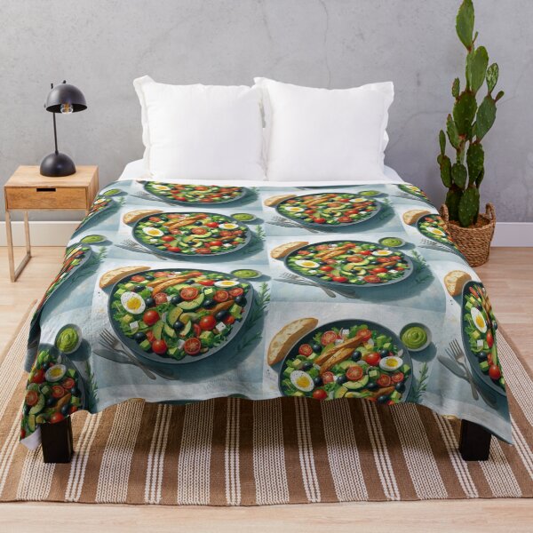 Item preview, Nicoise Salad Impressionism Art Style designed and sold by artofuniverse.
