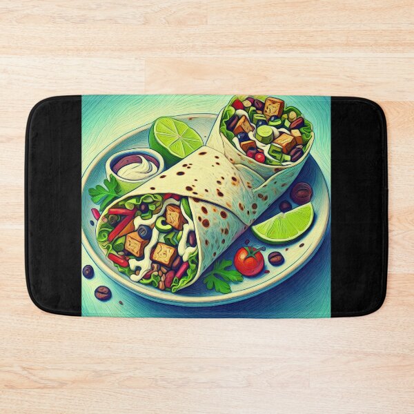Item preview, Vegan Burrito Impressionism Art Style designed and sold by artofuniverse.