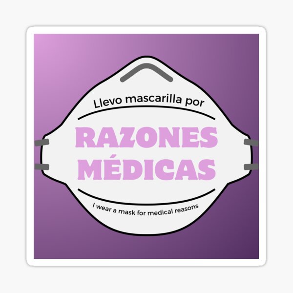 Item preview, Llevo mascarilla por razones médicas designed and sold by fansmaskup.