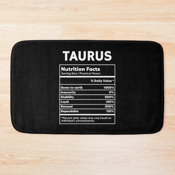 Item preview, Taurus Horoscope Funny Nutritional Facts Gifts designed and sold by SpeakSarcasm.