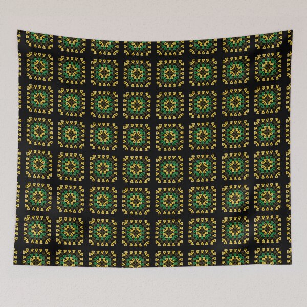 Item preview, Crochet Granny Squares Print. Repeating Tile Pattern designed and sold by gloriamelrose.