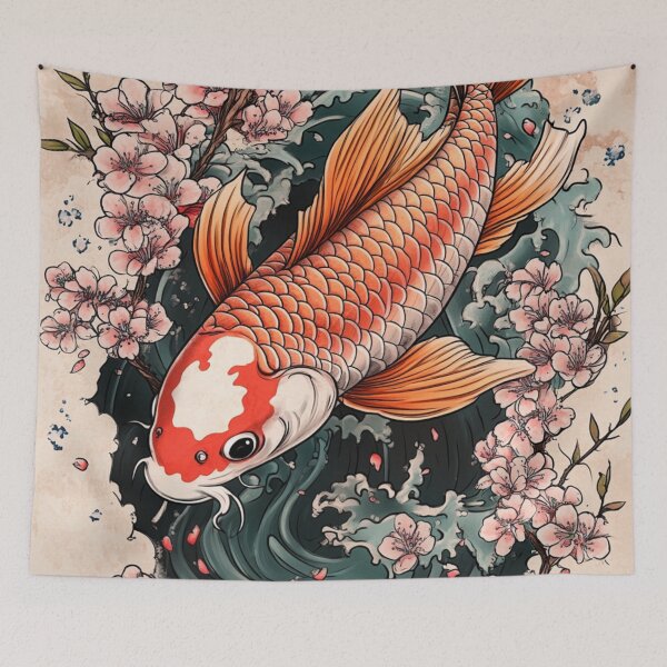 Item preview, Japanese Koi Carp Pop Art designed and sold by GrinGalore.