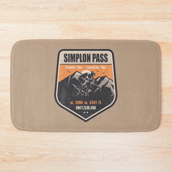 Artikelvorschau, Simplonpass Schweiz Radfahren Berg Design entworfen und verkauft von CynthiaGraphics.