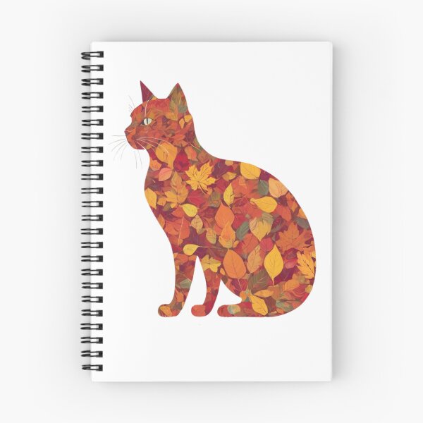 Item preview, Minimalist Cat Filled with Fall Leaves designed and sold by LemonHorse.