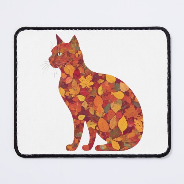 Item preview, Minimalist Cat Filled with Fall Leaves designed and sold by LemonHorse.