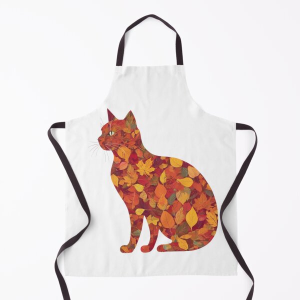 Item preview, Minimalist Cat Filled with Fall Leaves designed and sold by LemonHorse.
