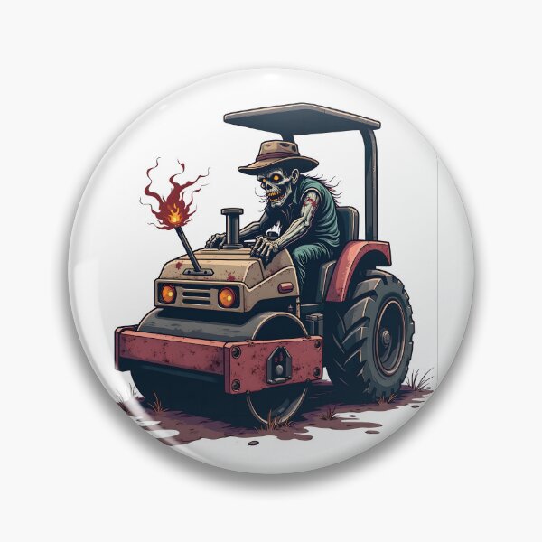 Item preview, Zombie rides on a steamroller designed and sold by kjp-design.
