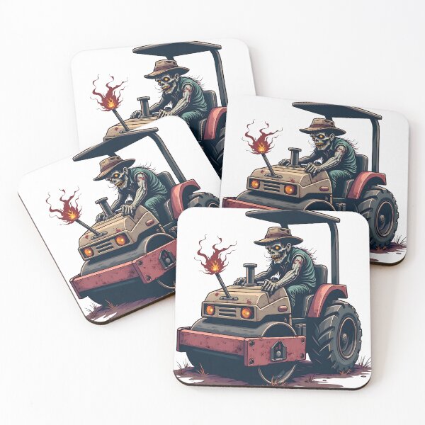 Item preview, Zombie rides on a steamroller designed and sold by kjp-design.
