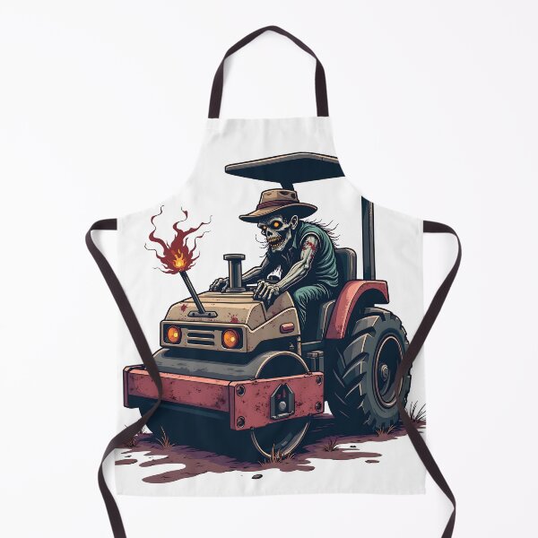Item preview, Zombie rides on a steamroller designed and sold by kjp-design.
