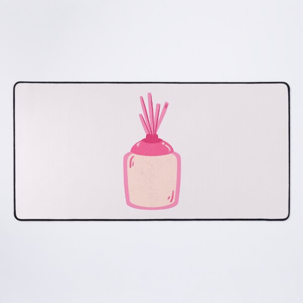 Item preview, whimsical illustration of a pink reed diffuser designed and sold by OnlyShoppMarket.