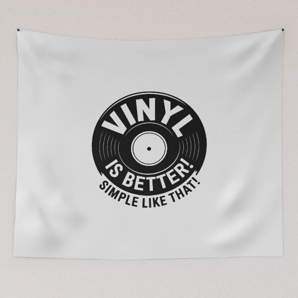 Item preview, "Vinyl is Better, simple like that!" – Black & White Vinyl Record Design. Real Djs gift. designed and sold by paulo silveira.