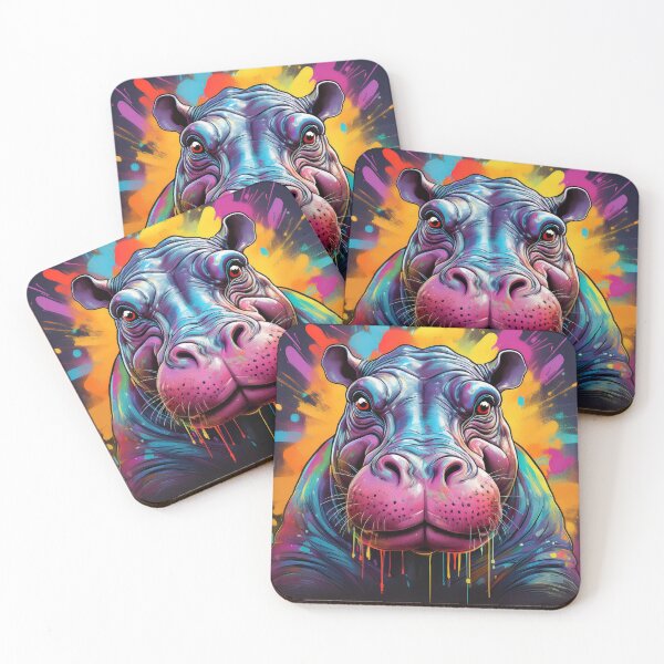 Item preview, Graffitti Style Hippopotamus designed and sold by Boxing Kangaroo Retail Company.