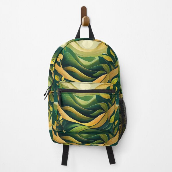 Item preview, Abstract Green Hills and Sun Landscape designed and sold by RaiyaTees.