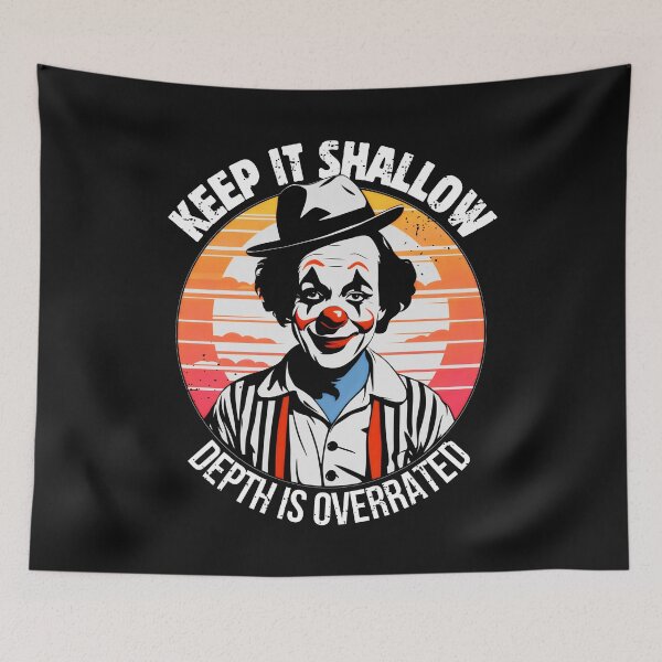 Item preview, A Clown's Critique: Orange Sunset, Black Heart designed and sold by SplashTastic.