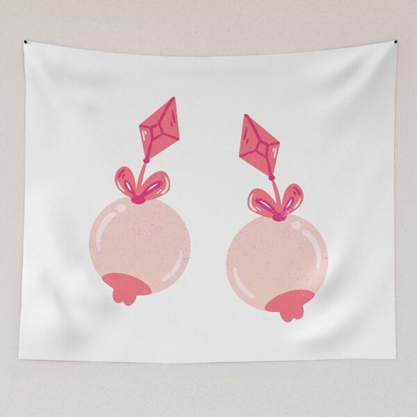 Item preview, whimsical earrings inspired by pomegranates designed and sold by OnlyShoppMarket.