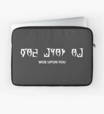 WOE UPON YOU - white Laptop Sleeve