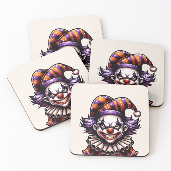 Item preview, Scary clown halloween spooky cute kawaii chibi joke designed and sold by headlessdreamer.