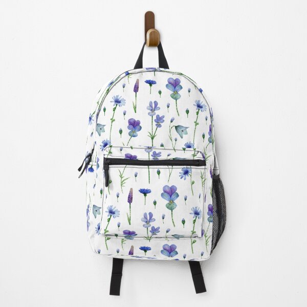 Item preview, Watercolor of Blue Wildflowers - Bluebells, Pansies & Cornflowers designed and sold by JoeysPODShop.