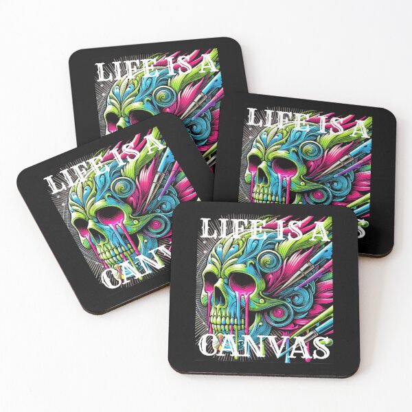 Item preview, Life Is A Canvas: Vibrant Skull Art designed and sold by live-fully.