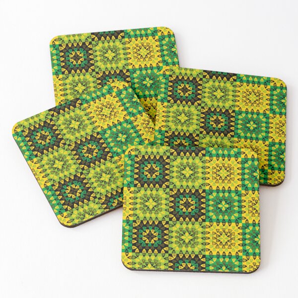 Item preview, Crochet Granny Squares Print. Repeating Tile Pattern designed and sold by gloriamelrose.