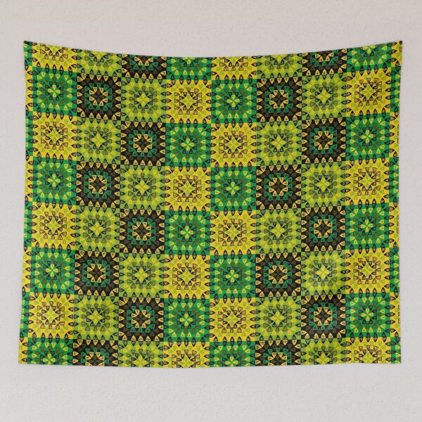 Item preview, Crochet Granny Squares Print. Repeating Tile Pattern designed and sold by gloriamelrose.