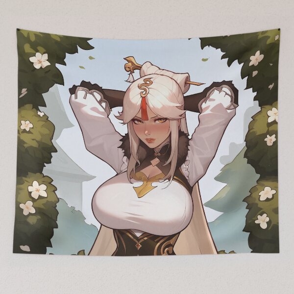 Item preview, Fighter Girl in a Garden designed and sold by WaifuBrowser.