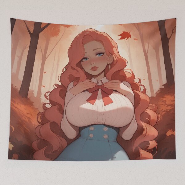 Item preview, Schoolgirl in Autumn Forest designed and sold by WaifuBrowser.