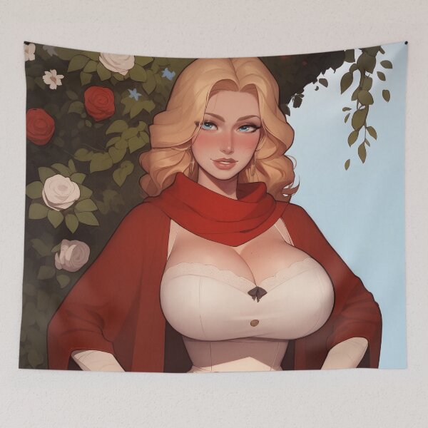 Item preview, Magic Girl in Red Robe designed and sold by WaifuBrowser.