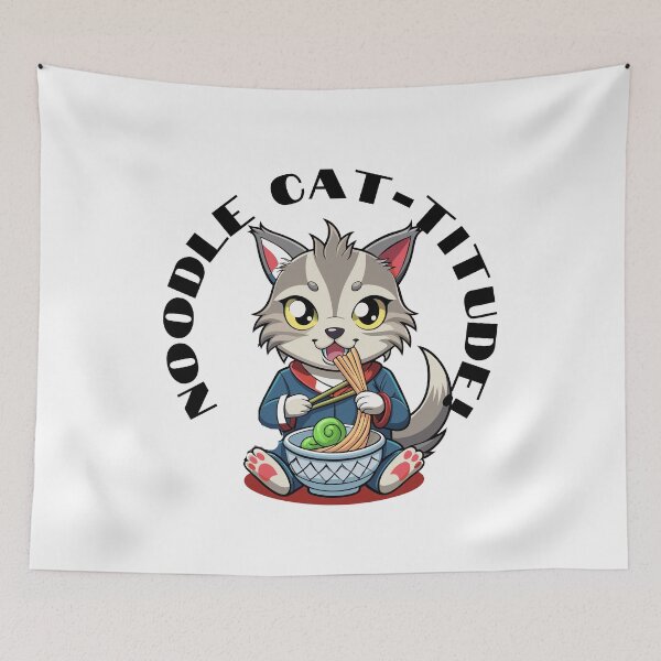 Item preview, Noodle Cat-titude! designed and sold by yoyola999.