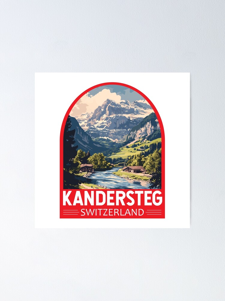Kandersteg Switzerland Travel Art Emblem